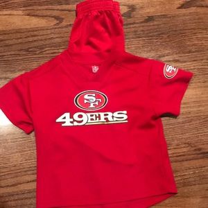 49ers Jersey and football style pants